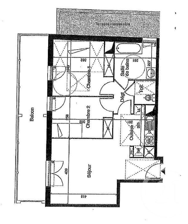 Afficher la photo en grand Appartement T3 à vendre - 3 pièces - 60.69 m2 - TOULOUSE - 31 - MIDI-PYRENEES - Century 21 Action Immobilier