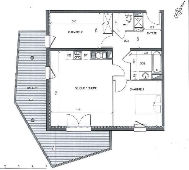 Appartement T3 à vendre - 3 pièces - 62.72 m2 - TOULOUSE - 31 - MIDI-PYRENEES - Century 21 Action Immobilier